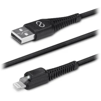 Naztech Rugged Led Mfi Lightning Charge And Sync Cable (4', Black)